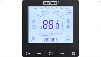ESCO TC-720C WIFI TUYA CZARNY Termostat DO KOTŁA p